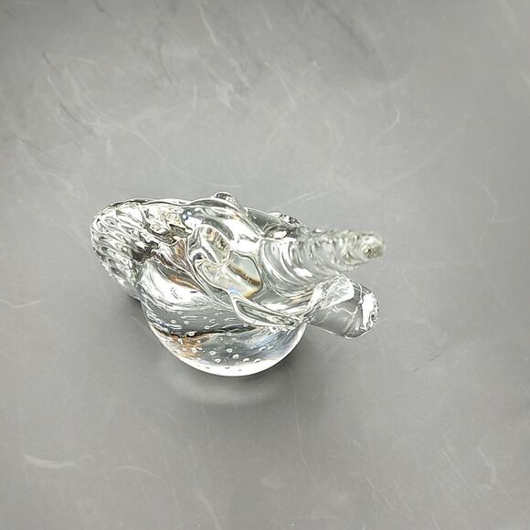 Vintage Art Glass Unicorn Paperweight with Controlled Bubbles - Picture 6 of 8